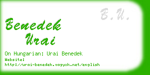 benedek urai business card